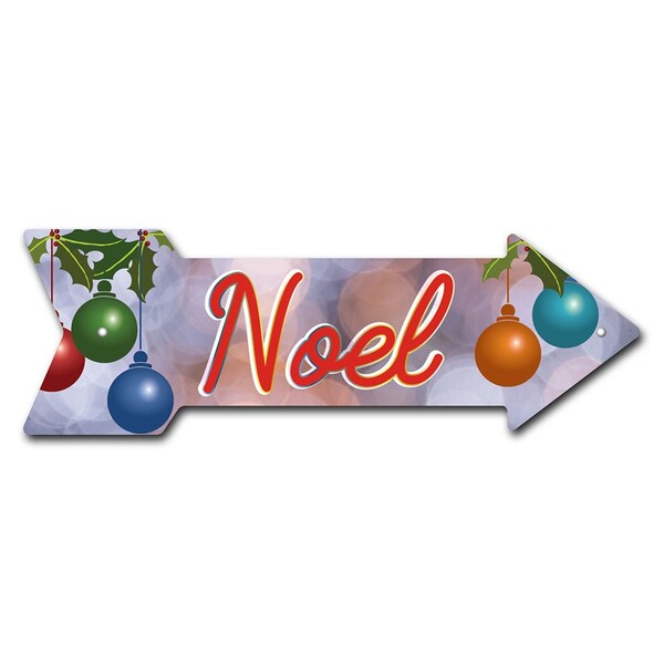 Signmission Noel Arrow Sign Funny Home Decor 18in Wide P-ARROW-999707 - main